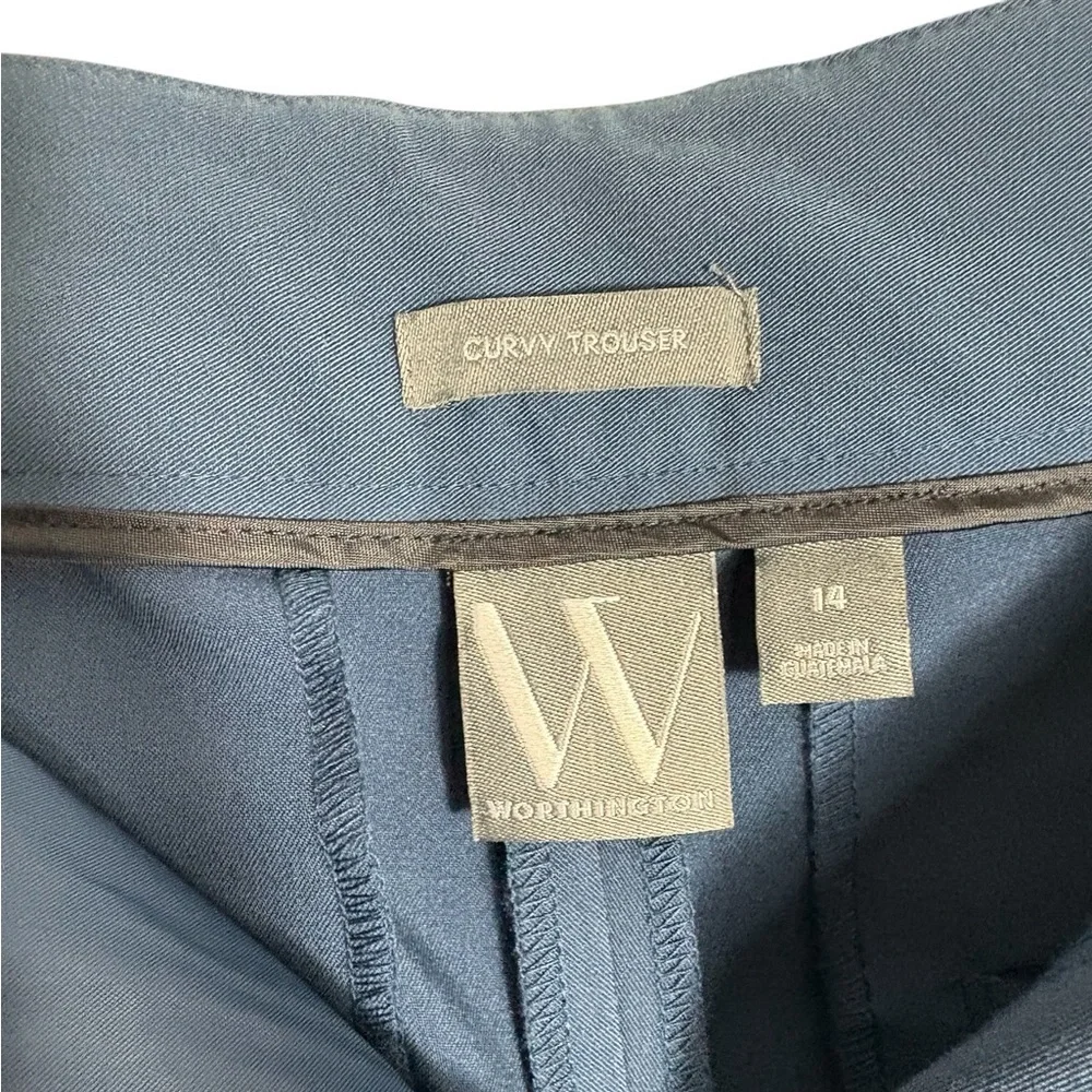 WORTHINGTON NWT Wrinkle-Free Pants in Dusty Blue Size 14 — Work/Office/Career - Picture 6 of 7